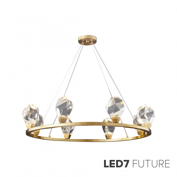 Loft Industry Modern - Crystal Stone Circle Chandelier